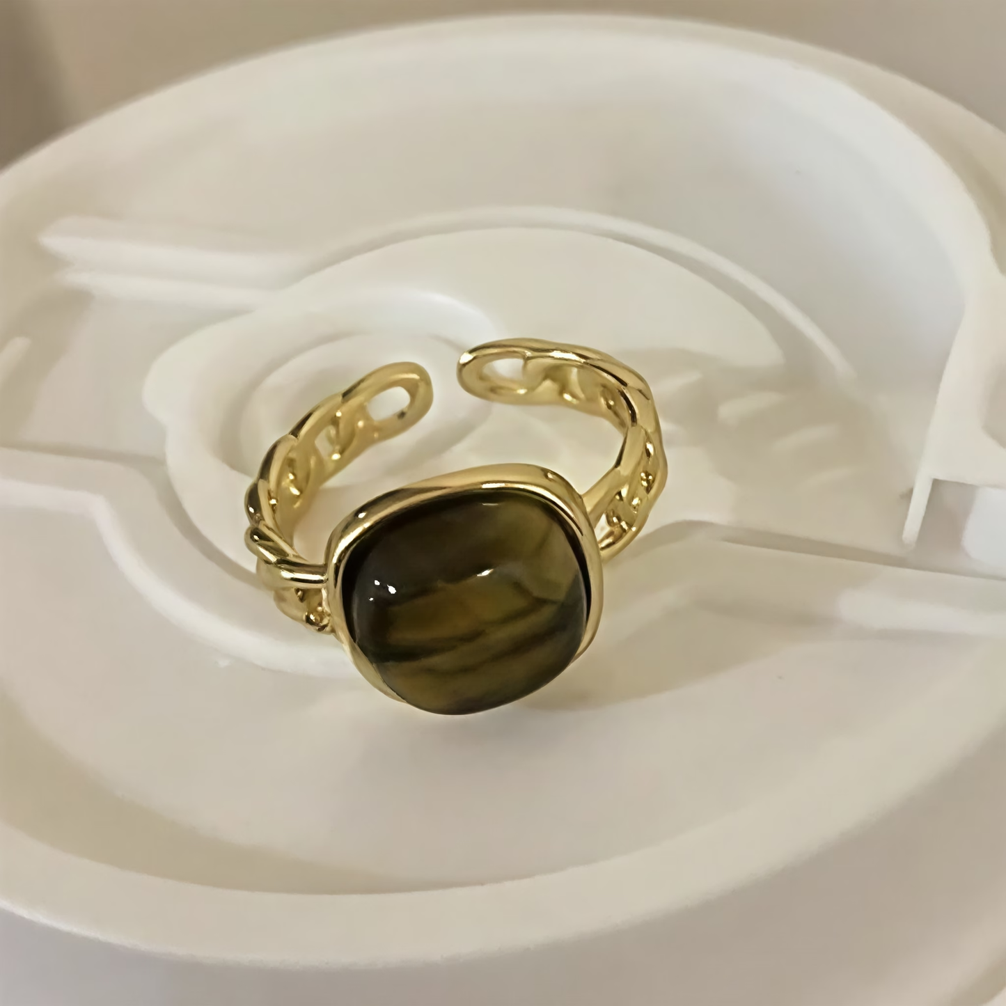 Bague en Chaîne Œil de Tigre