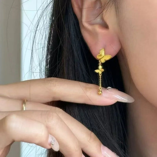 Pendientes Colgantes Elegantes de Mariposa