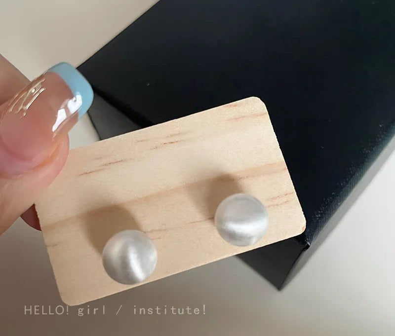 Boucles d'oreilles en métal brossé