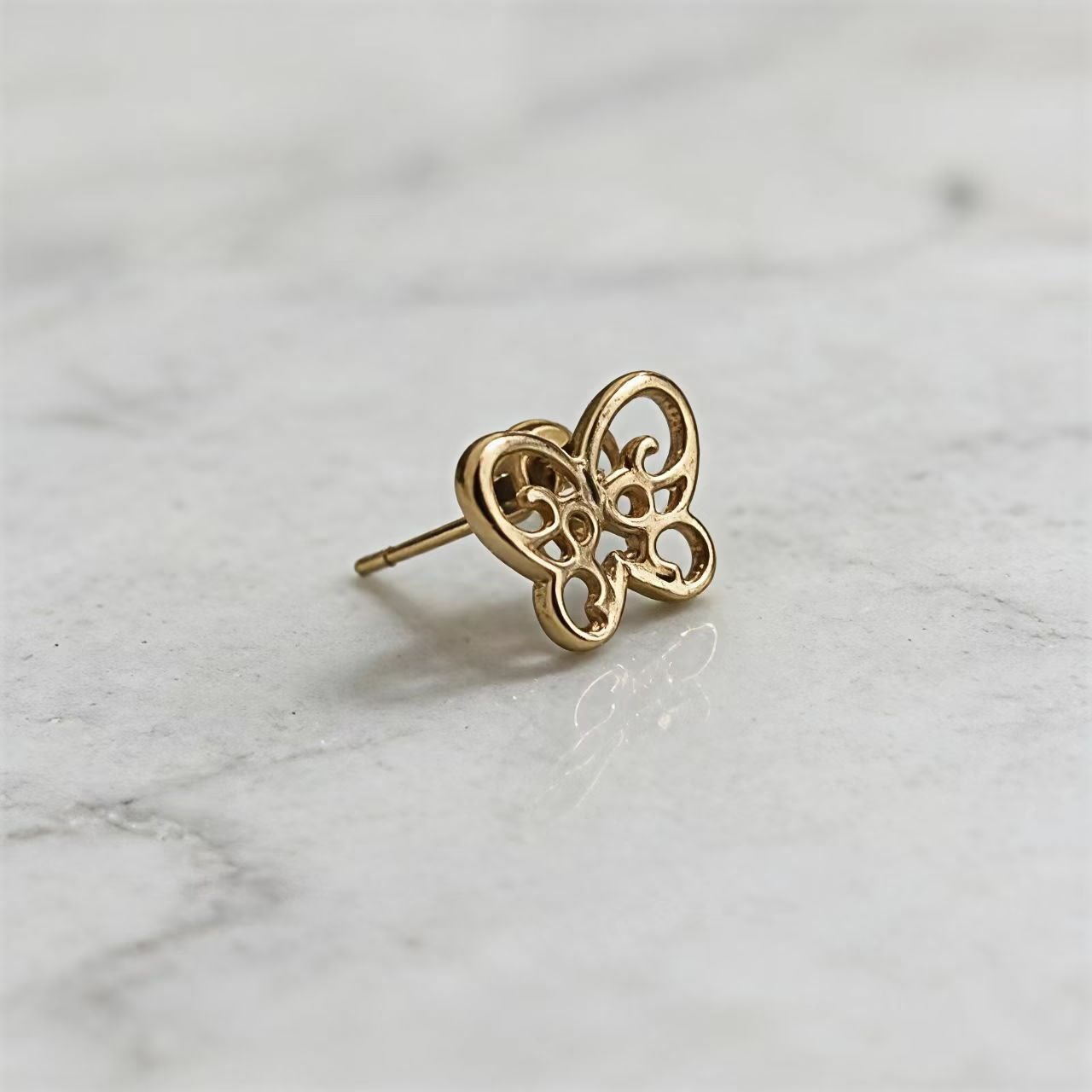 Filigree Butterfly Stud Earrings