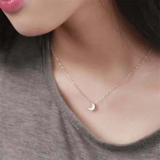 Collar de luna de plata de ley 925