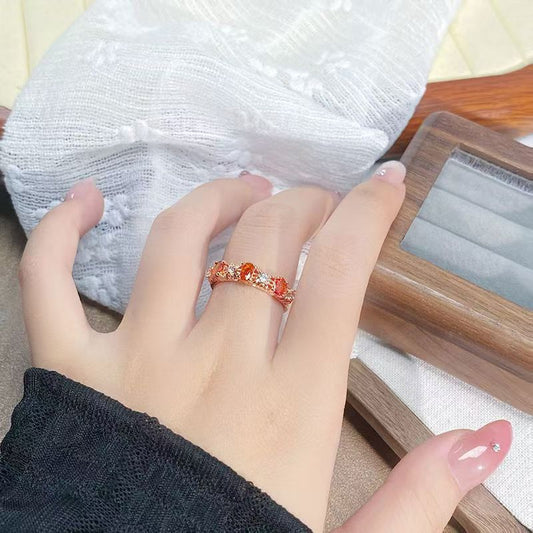 Amber Flame Ring