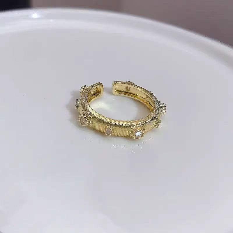Bague ouverte Texturée en argent sterling 925