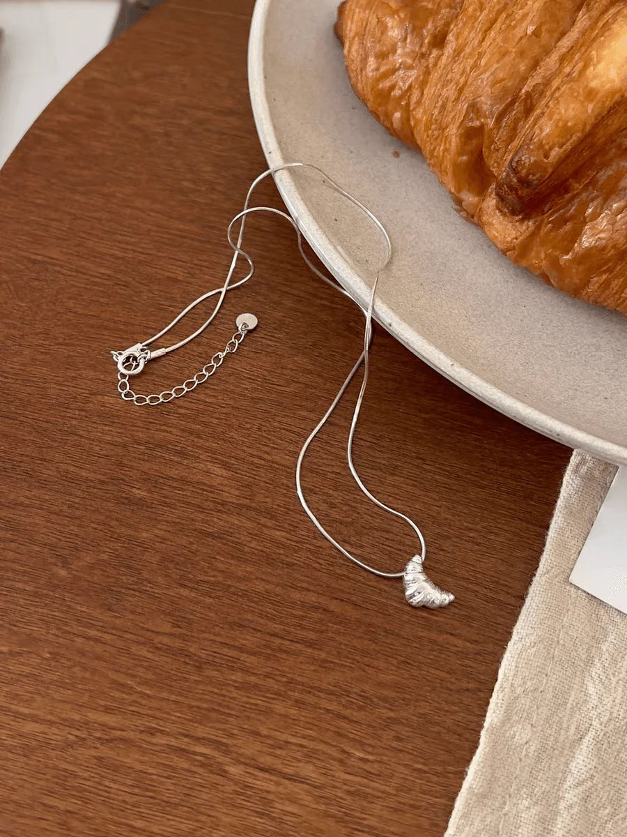 Collar cruasán de plata de ley 925 - Plata