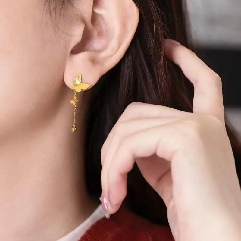 Elegant Butterfly Dangle Earrings