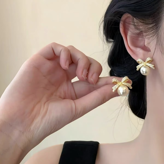 Pendientes Susurro de Lazo Brillante