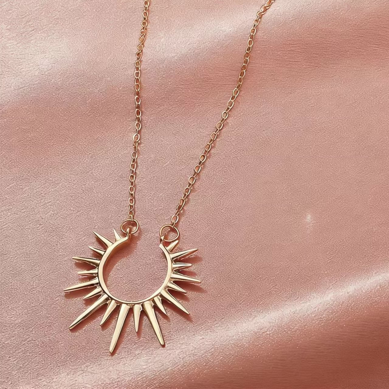 Radiant Halo Pendant Necklace