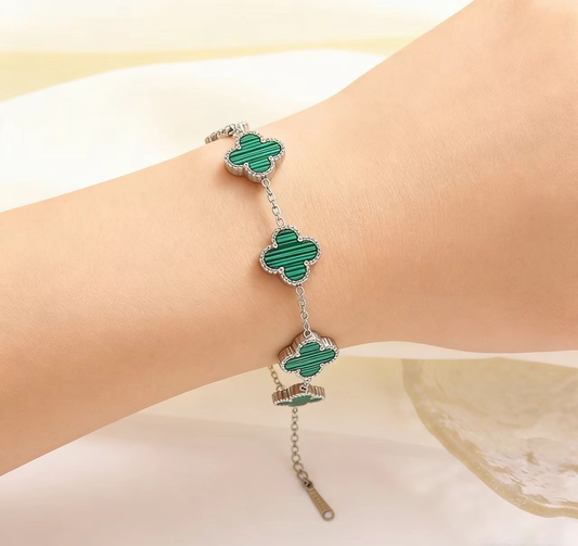 Pulsera de la Suerte de Trébol de Cuatro Hojas