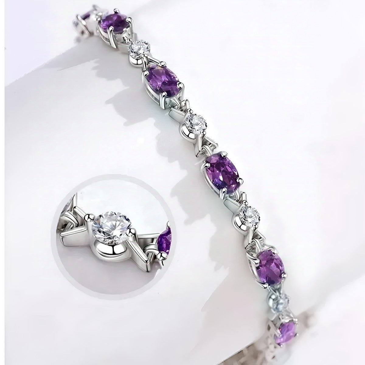 999 Silver Lustre Vine Bracelet