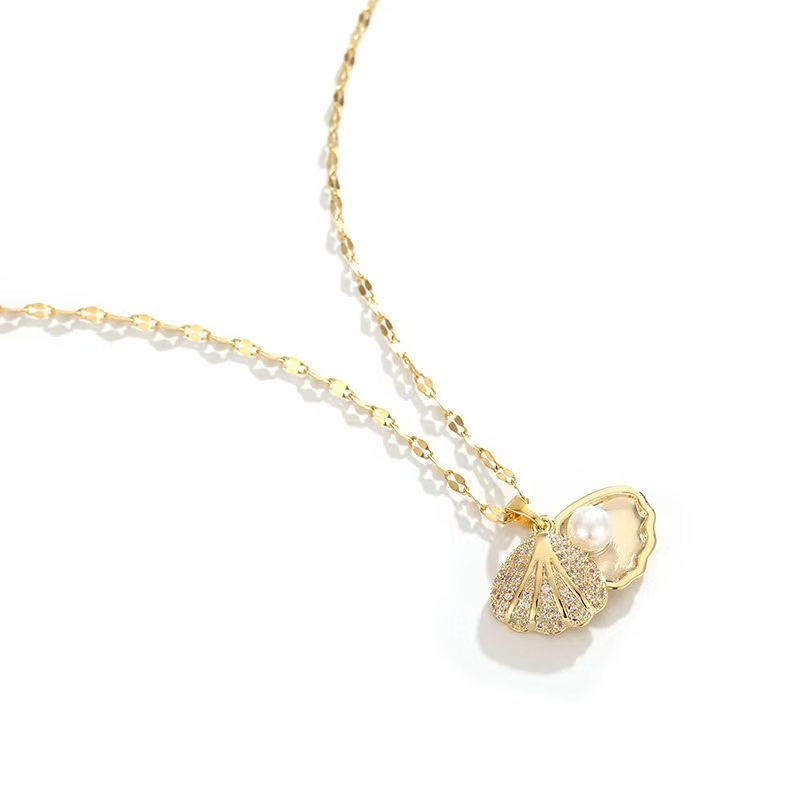 Seashell Pearl Necklace