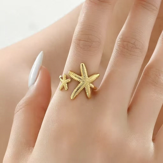 Anillo abierto de estrellas de mar dobles