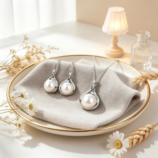 925 Sterling Silver Ocean Dew Set