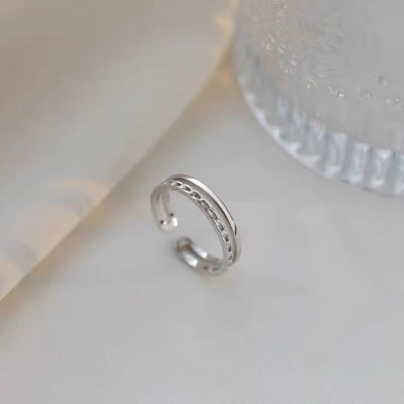 925 Sterling Silver Twisted Double Band Ring