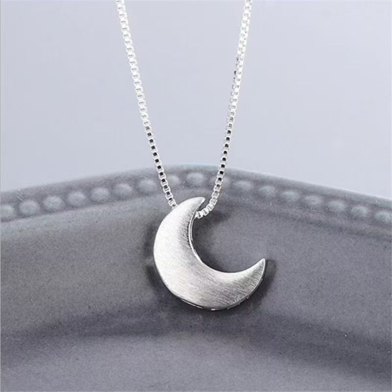 925 Sterling Silver Moon Necklace