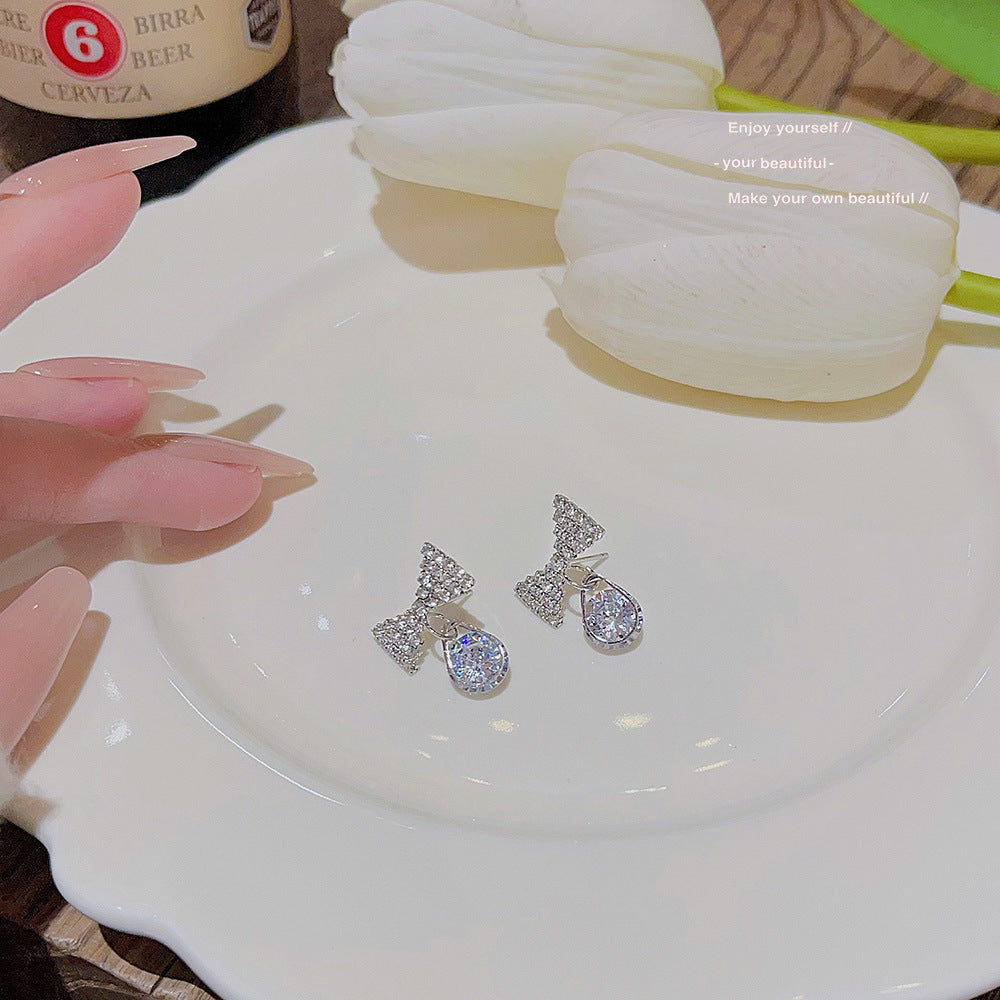 Crystal Bow Earrings