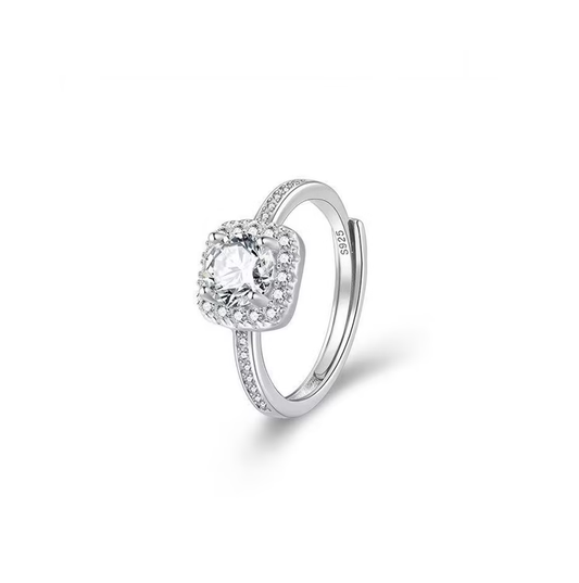 Anillo de plata de ley 925 "Terrón de azúcar"