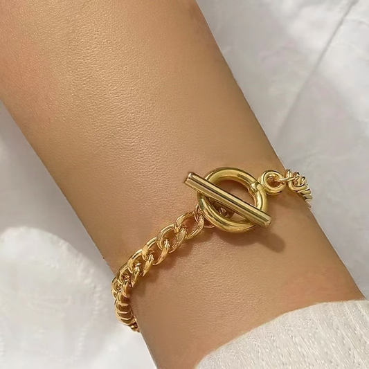 Pulsera de eslabones con cierre de palanca