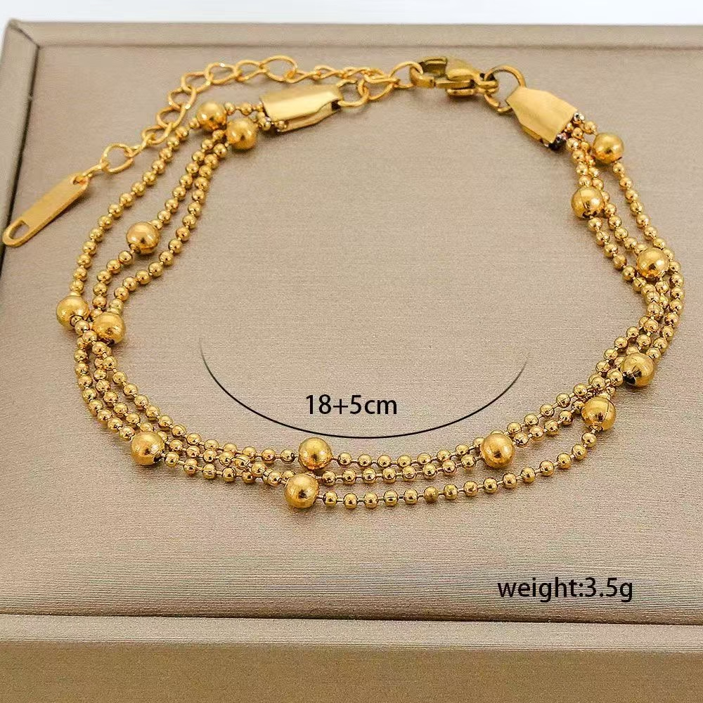 Three-layer Bead Bracelet