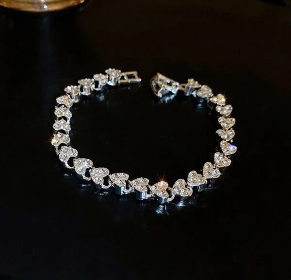 Pulsera romana con diamantes incrustados de estilo lujo ligero