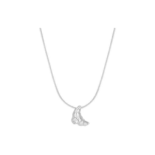 Collar cruasán de plata de ley 925 - Plata