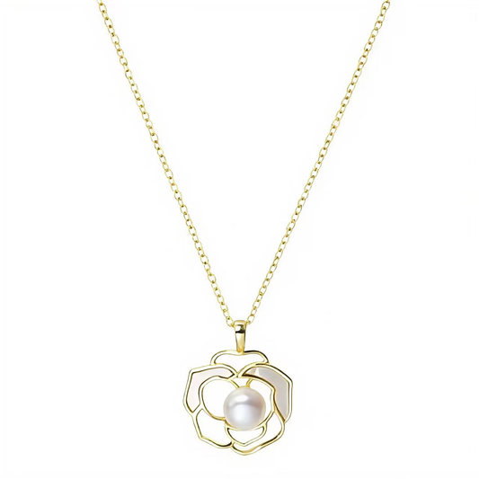 Collar de lujo ligero con camelia