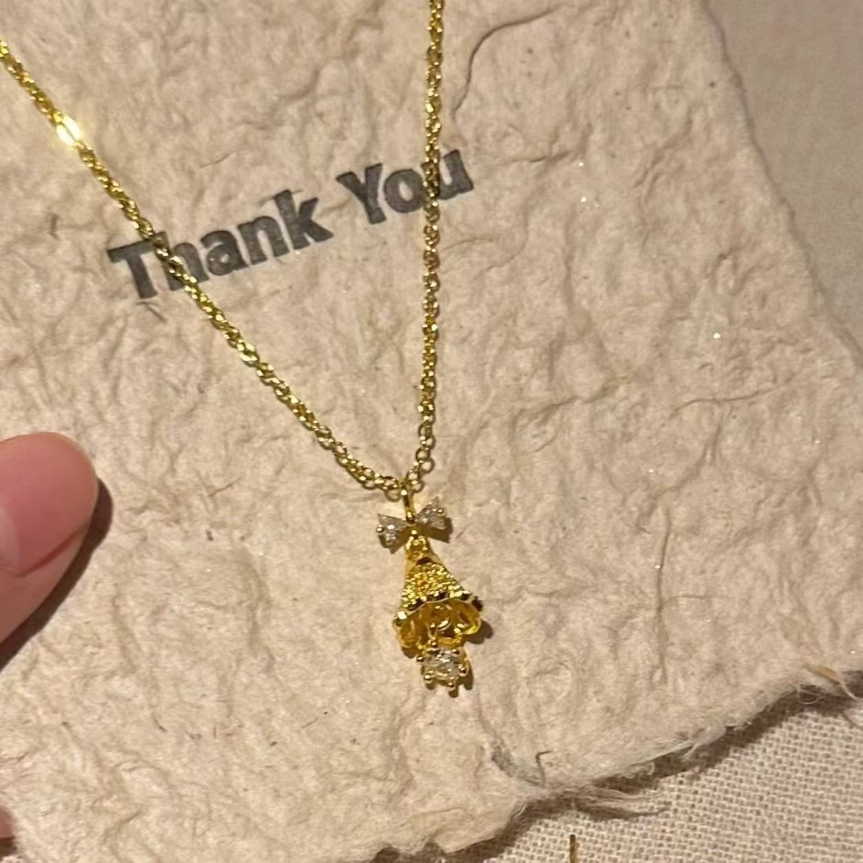 Bell Charm Pendant Necklace