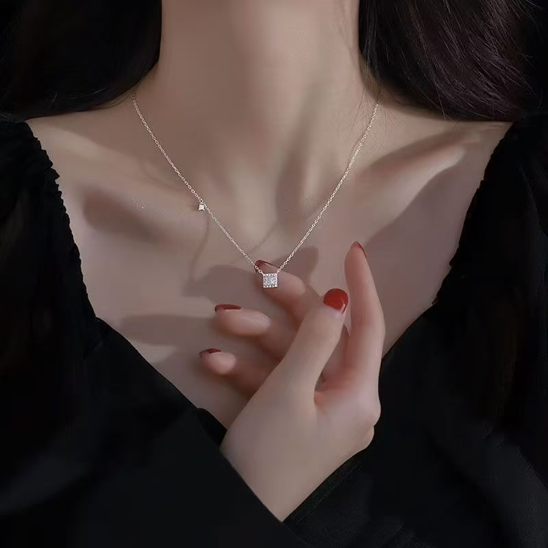 Collier en argent sterling 925 avec zirconia incrusté