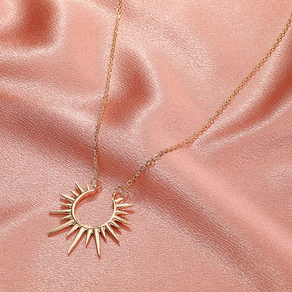 Radiant Halo Pendant Necklace