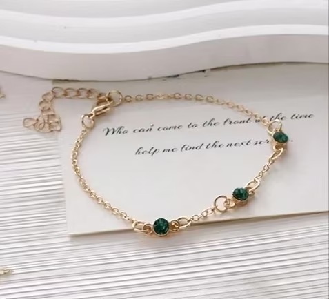 Bracelet fin trio verdoyant