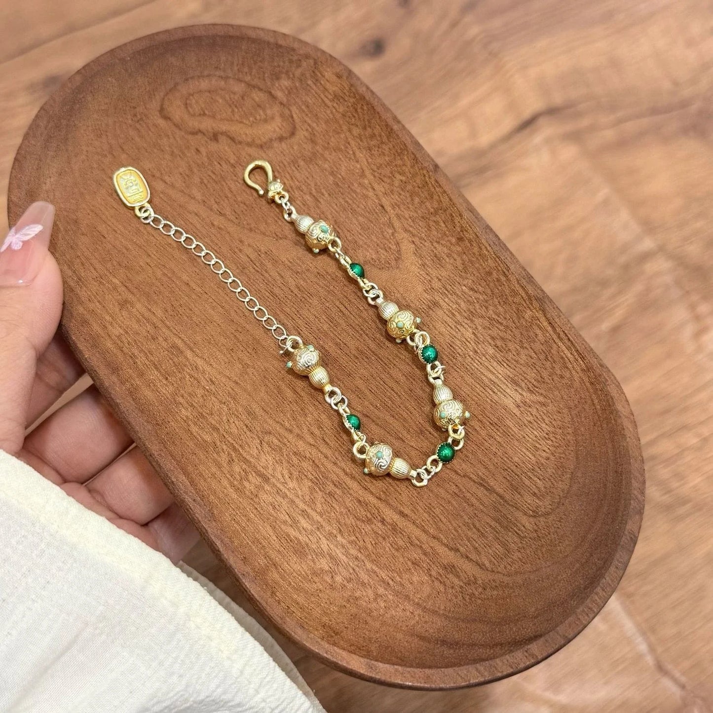 Green Harmony Bead Bracelet