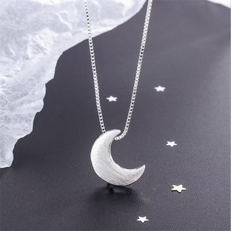 925 Sterling Silver Moon Necklace