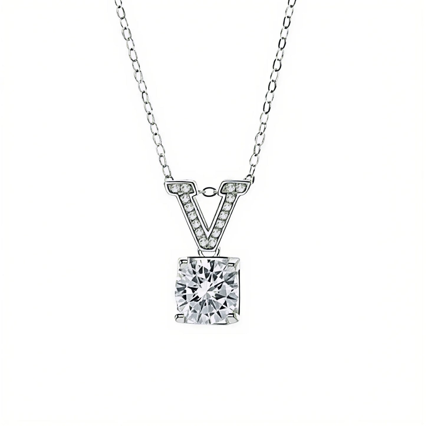 V‑Shine Crystal Drop Necklace