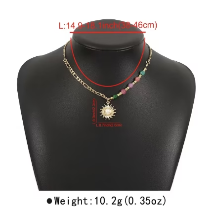 Collar de Girasol de Lujo Ligero de Acero Inoxidable de Alta Calidad