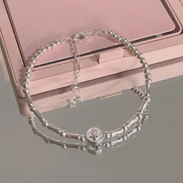 925 Sterling Silver Tulip Slub Bracelet