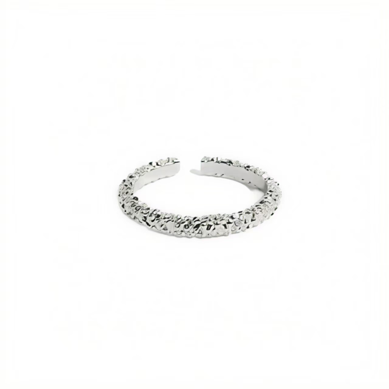 Luxury Textured Open Ring