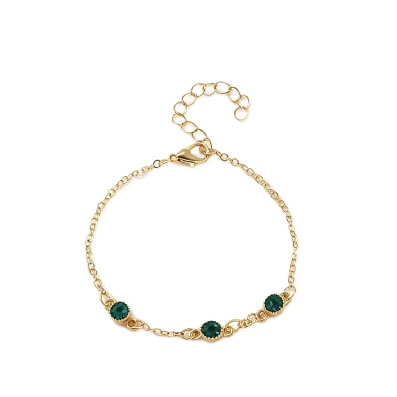 Bracelet fin trio verdoyant
