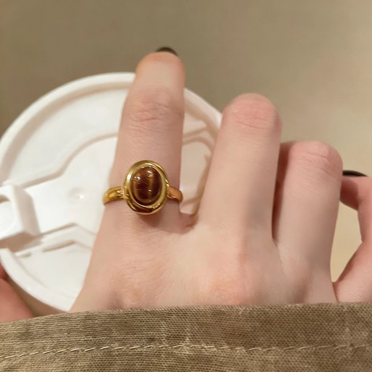 Tiger Eye Flow Ring
