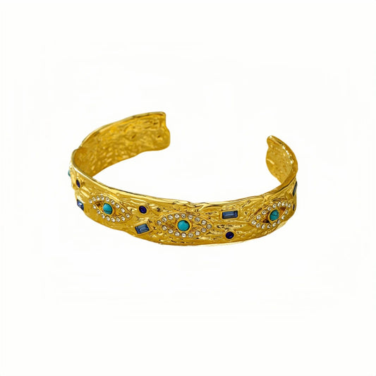 Pulsera de circonitas azules de estilo vintage
