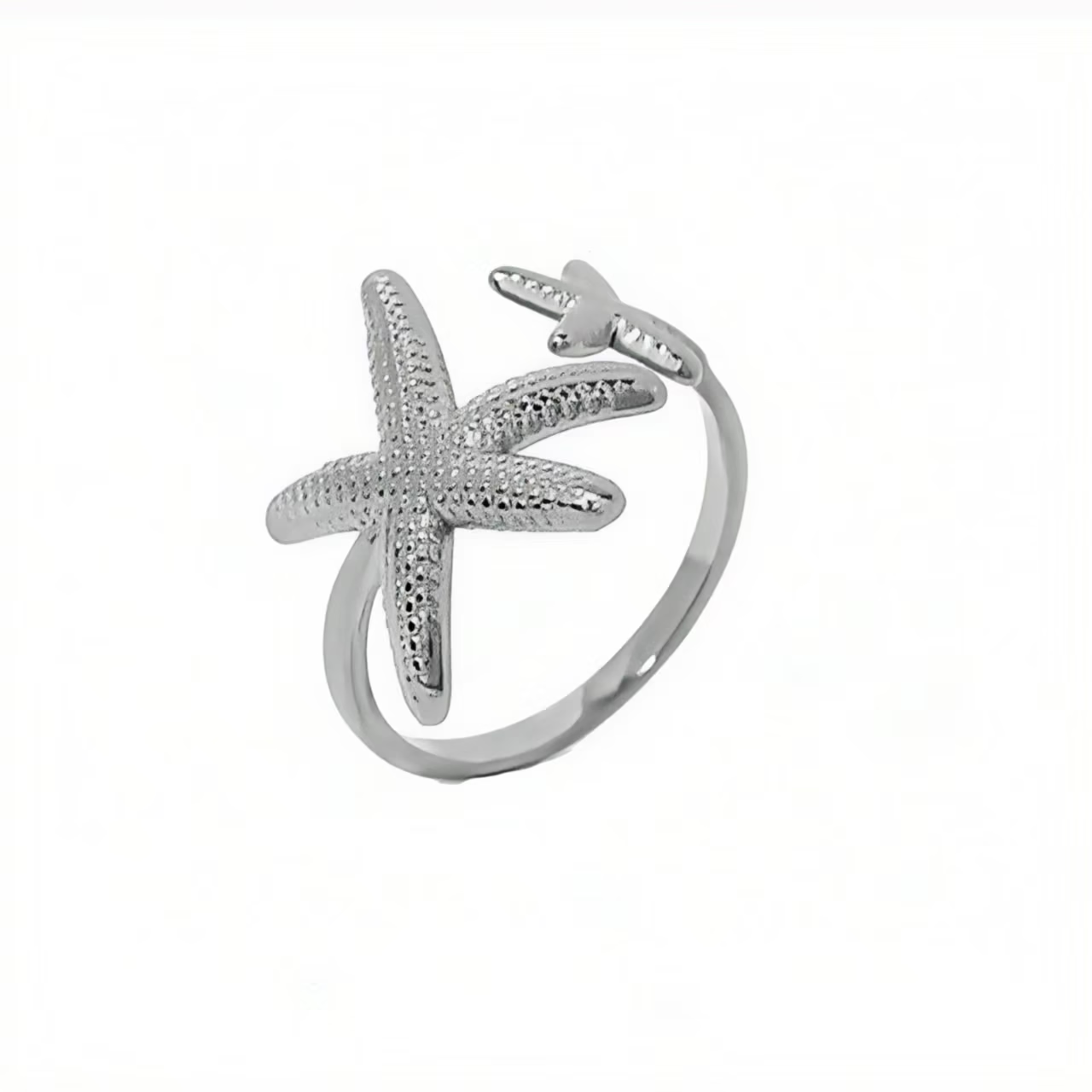 Double Starfish Open Ring