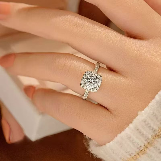 Anillo de plata de ley 925 "Terrón de azúcar"