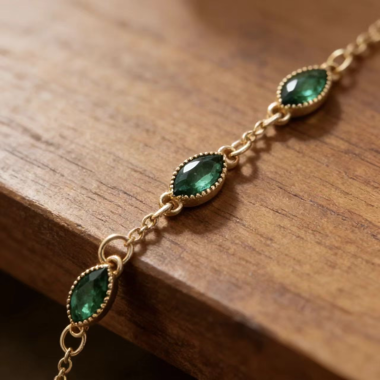 Verdant Trio Link Bracelet