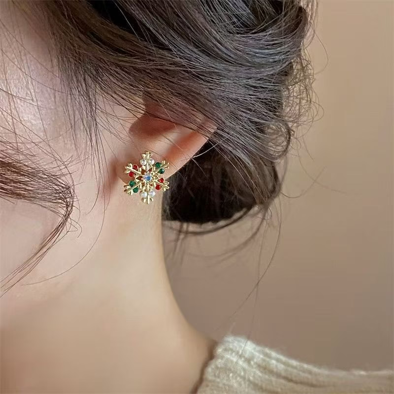 Boucles d'oreilles festives – Renne & Flocon de neige