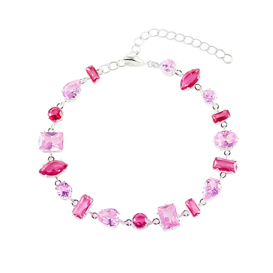 Pulsera de gemas Resplandor rosado