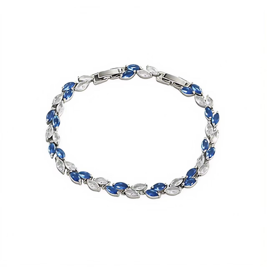Pulsera marquesa azul y transparente
