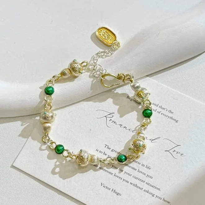 Green Harmony Bead Bracelet