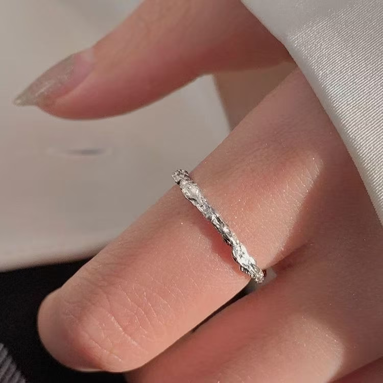 Luxury Textured Open Ring