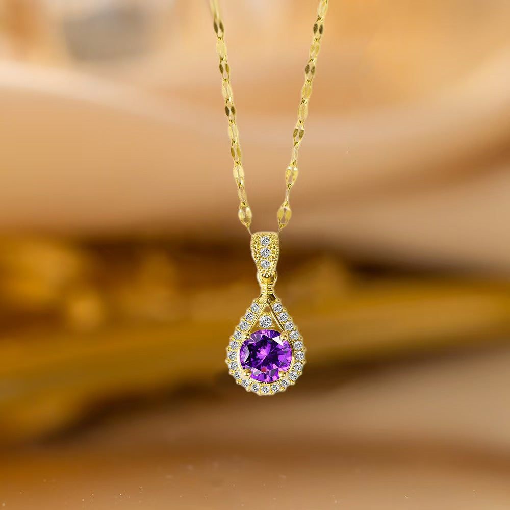 Violet Drop Necklace