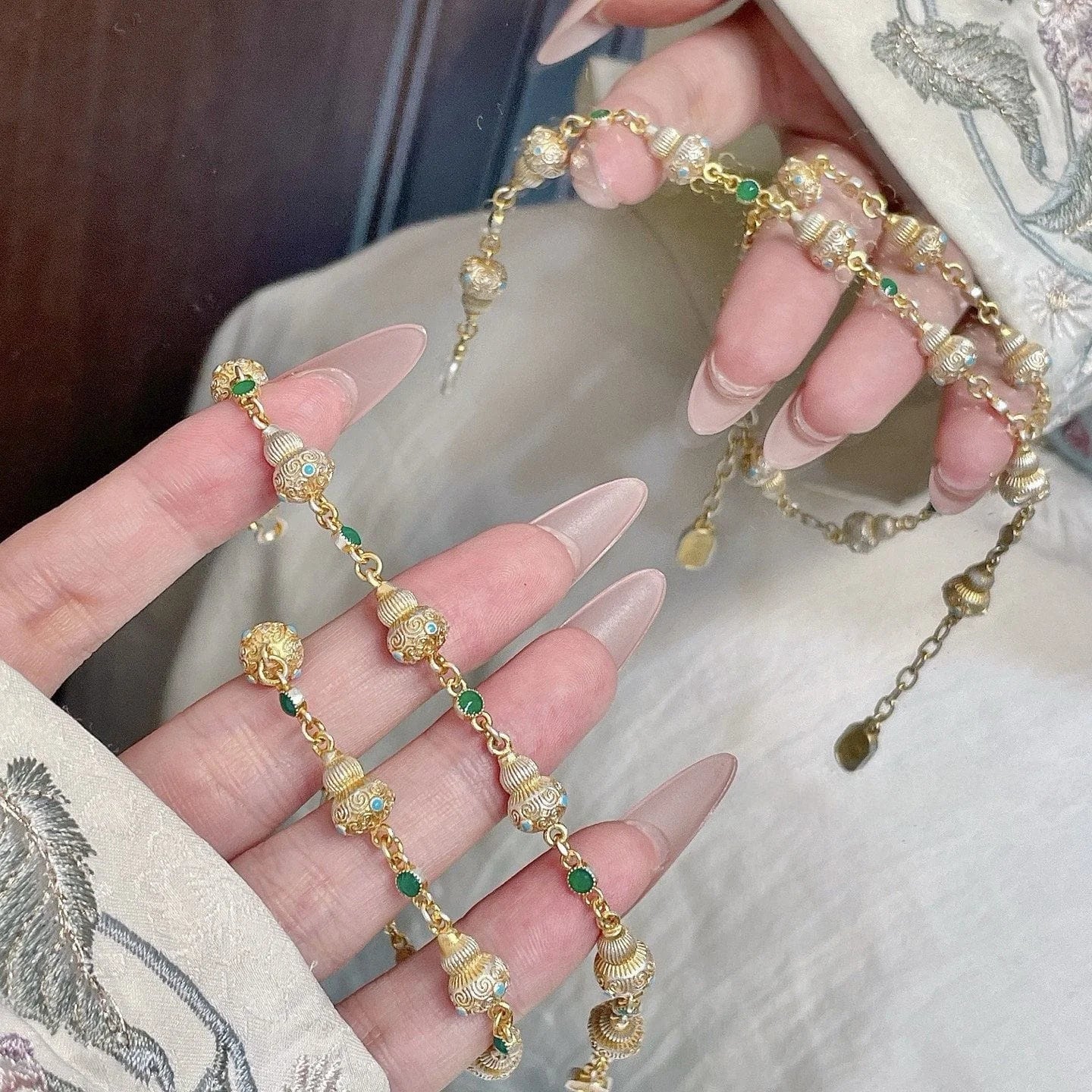 Green Harmony Bead Bracelet