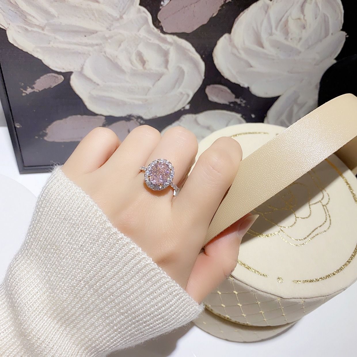 Pink Aurora Ring