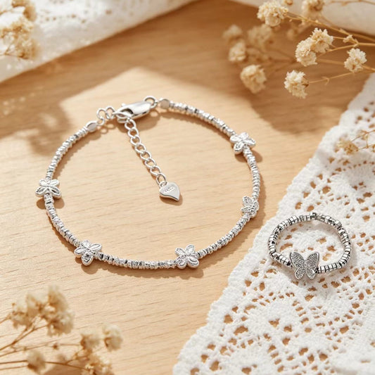 925 Sterling Silver Butterfly Whisper Set